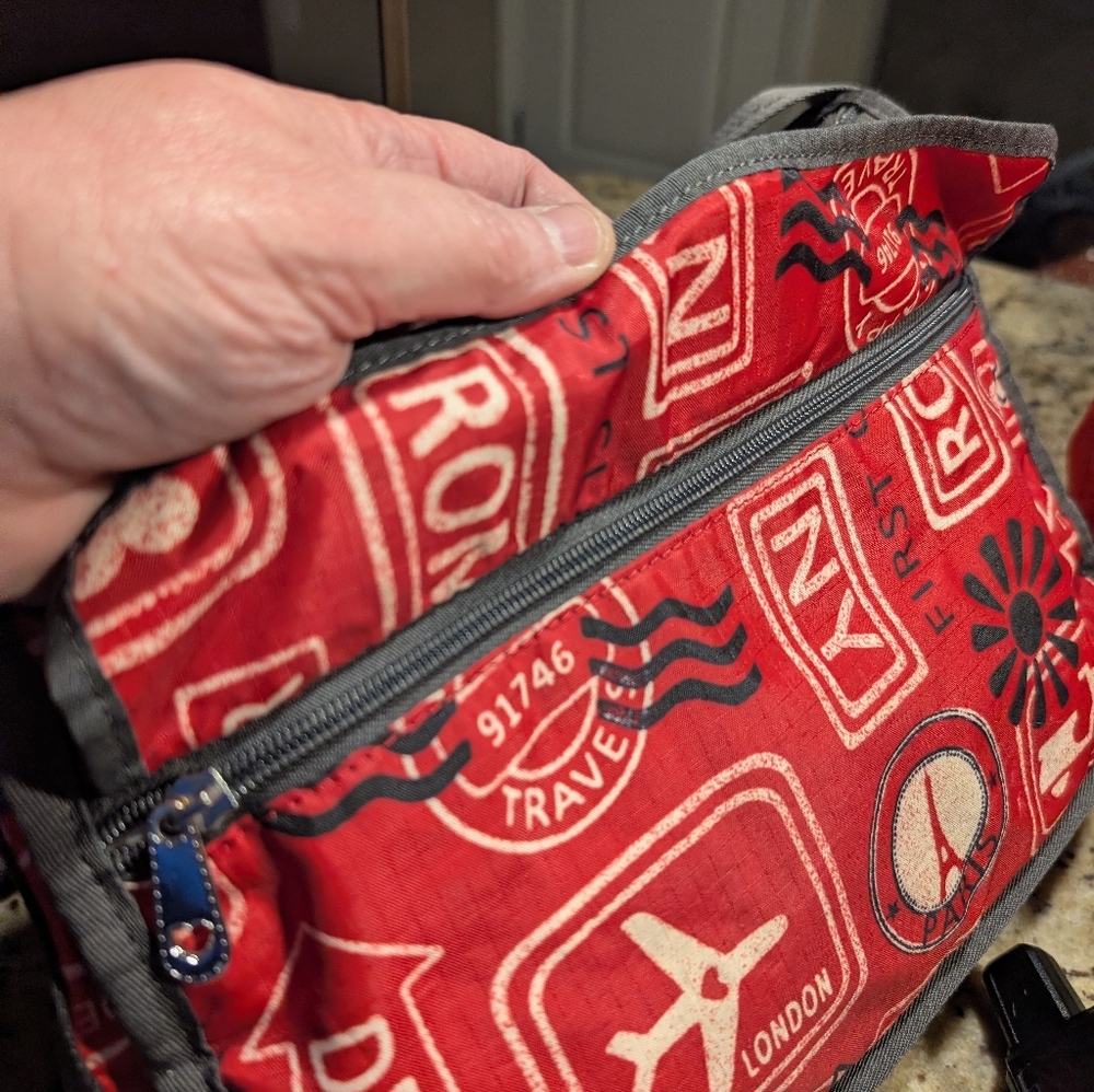 Brighton Detour Via London Crossbody Shoulder Bag Travel Theme - Picture 4 of 8